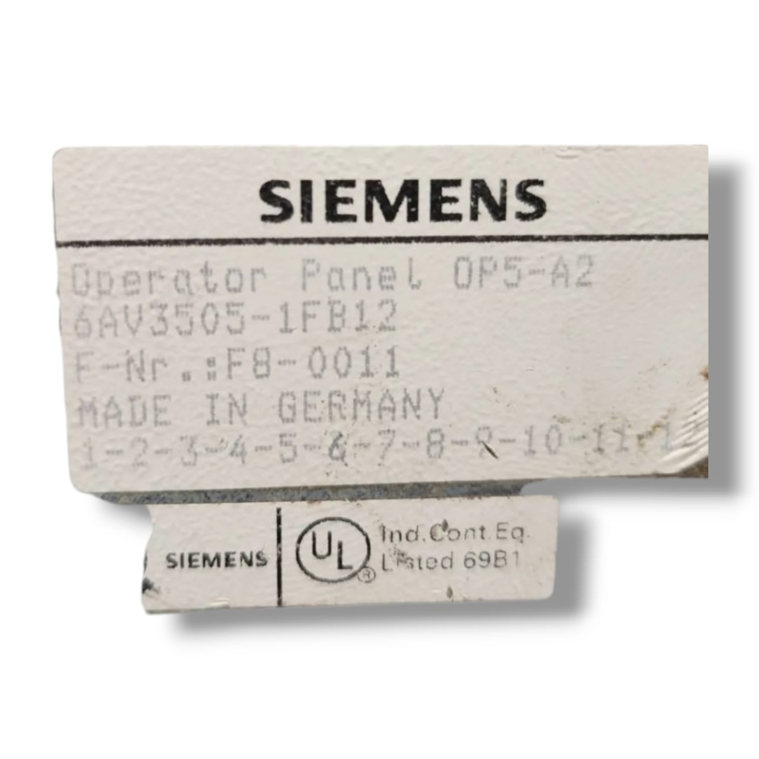 SIEMENS 6AV3505-1FB12 PANEL OPERADOR HMI