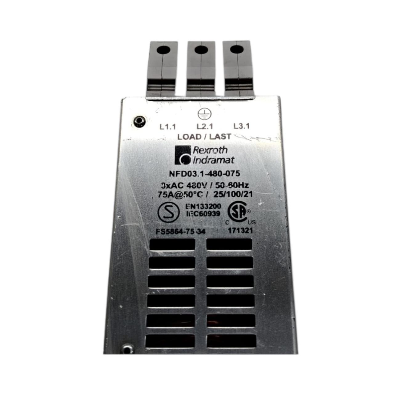 Rexroth Nfd03.1-480-075 filtro de línea trifásico