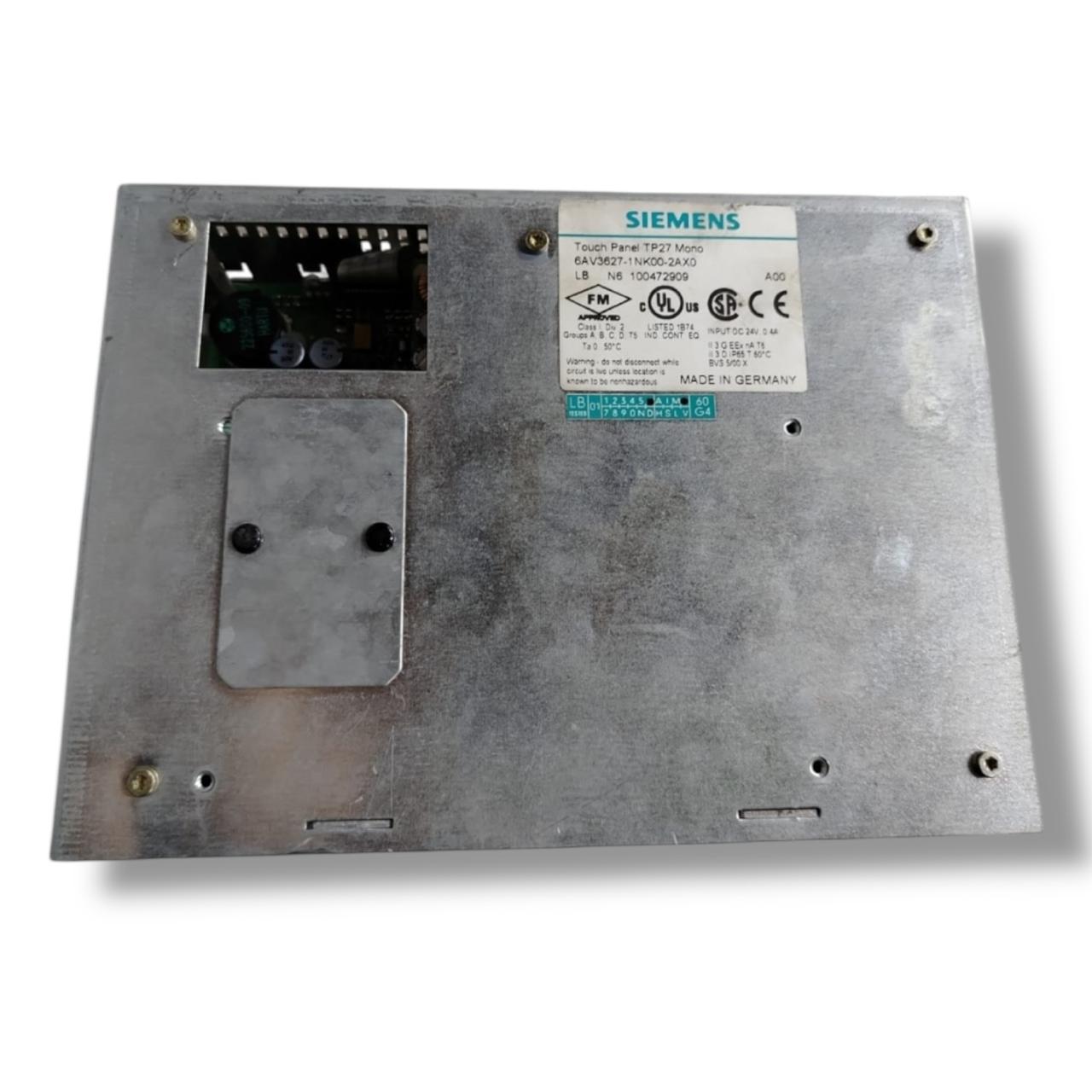 SIEMENS  6AV3627-1NK00-2AX0 PANEL TACTIL CON DETALLE FUNCIONANDO