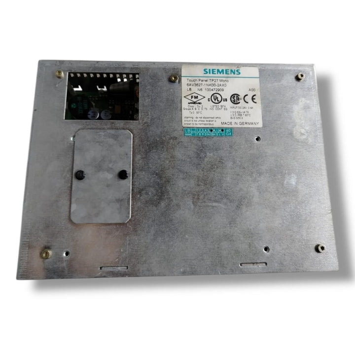 SIEMENS  6AV3627-1NK00-2AX0 PANEL TACTIL CON DETALLE FUNCIONANDO