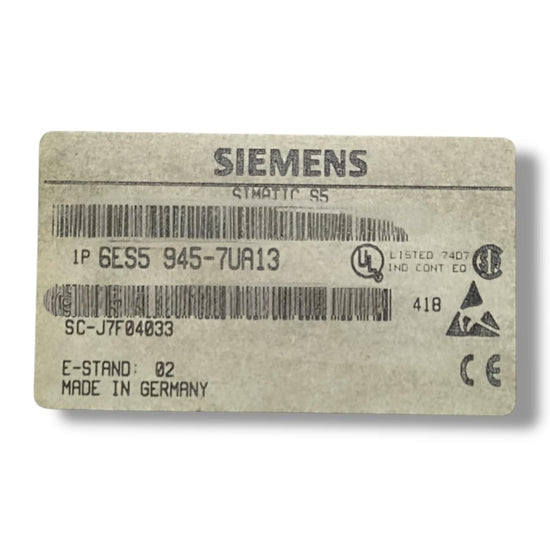 SIEMENS  6ES5 945-7UA13 CPU 945 DE LA SERIE SIMATIC S5
