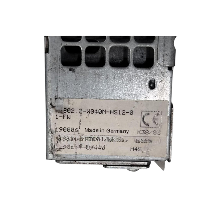 Rexroth Indramat System Config Hds02.2-w040n-hs12-01-fw controlador de accionamiento servoeléctrico