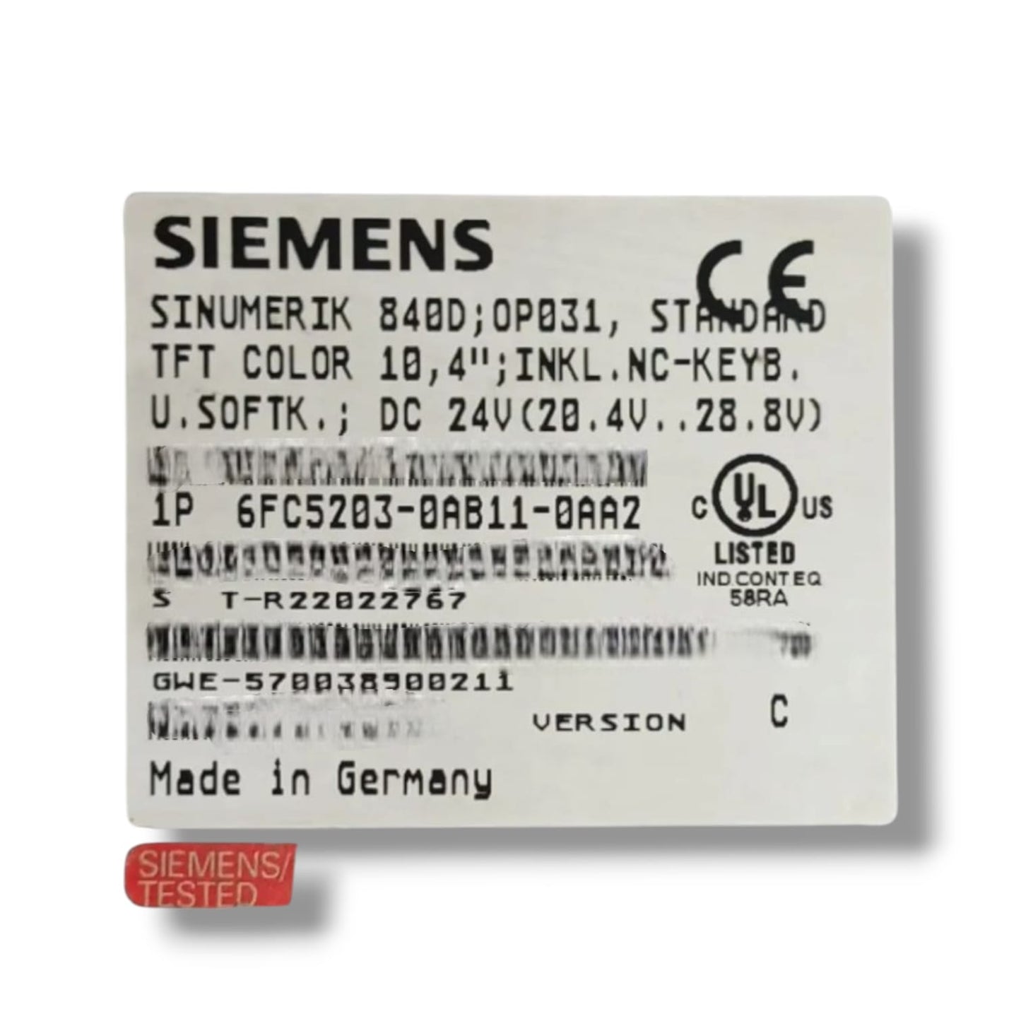 SIEMENS 6FC5210-0DA20-2AA1 y 6FC5203-0AB11-0AA2 CONTROL NUMERICO
