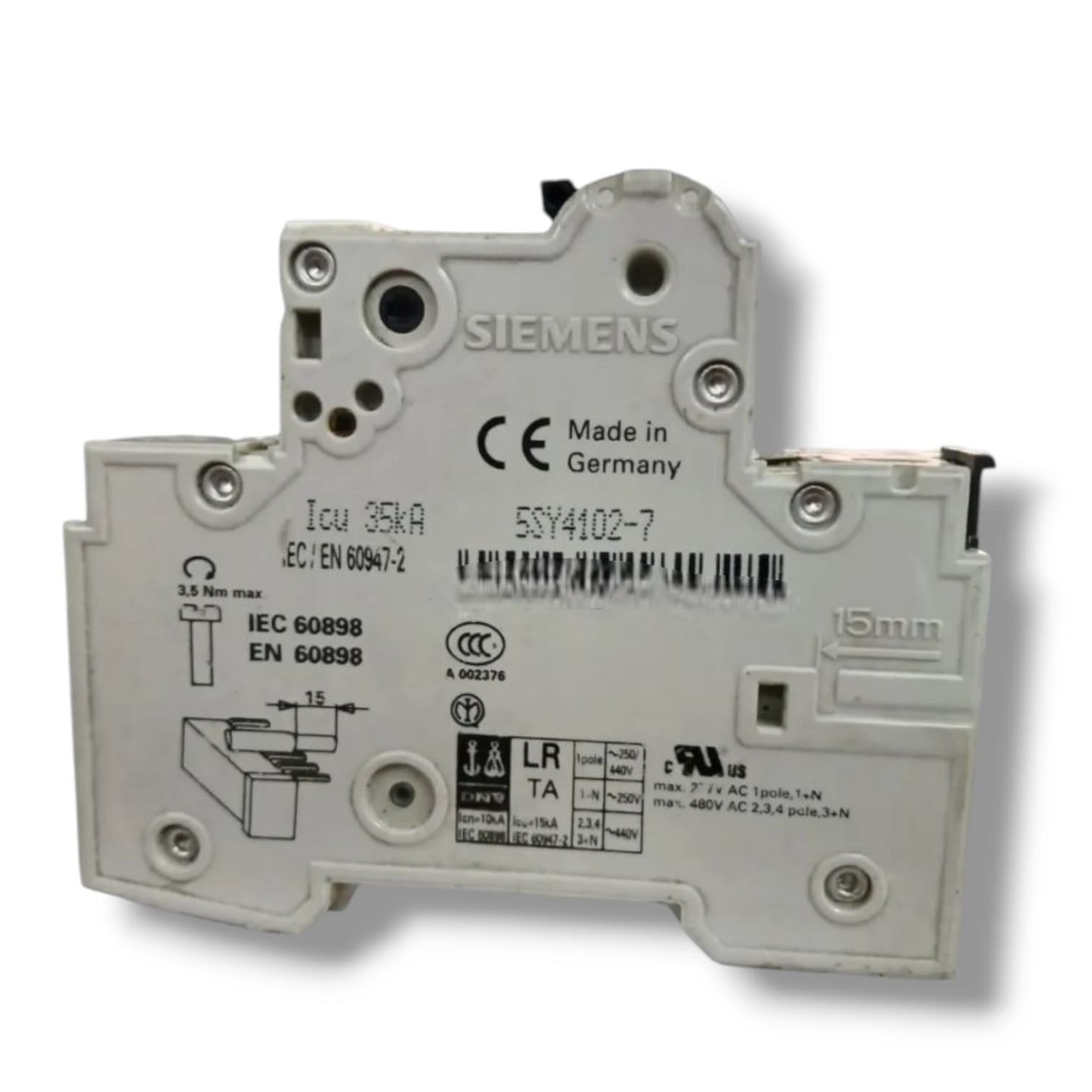 SIEMENS  5SY4102-7 DISYUNTOR AUTOMATICO DE TIPO MINIATURA