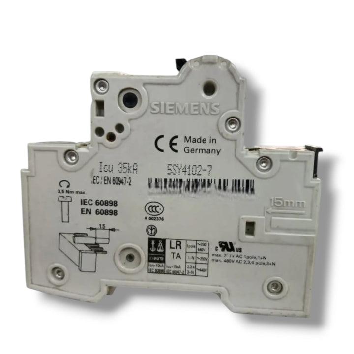 SIEMENS  5SY4102-7 DISYUNTOR AUTOMATICO DE TIPO MINIATURA