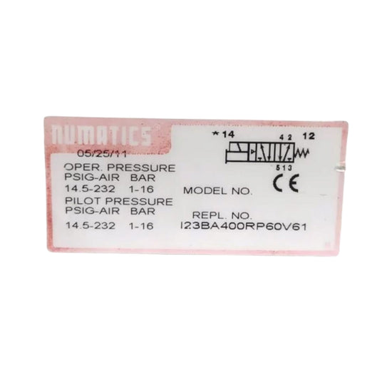 Numatics I23ba400rp60v61 VÁLVULA