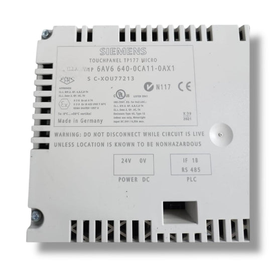 SIEMENS 6AV6640-0CA11-0AX1 SIMATIC PANEL TP