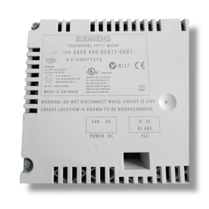 SIEMENS 6AV6640-0CA11-0AX1 SIMATIC PANEL TP