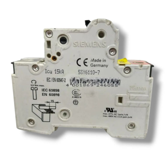 SIEMENS 5SY6110‑7 + 5ST2010  INTERRUPTOR MAGNETICO