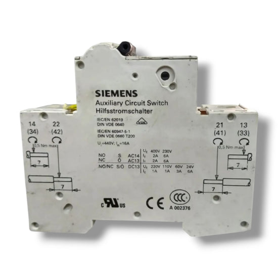 SIEMENS 5SY6110‑7 + 5ST2010  INTERRUPTOR MAGNETICO