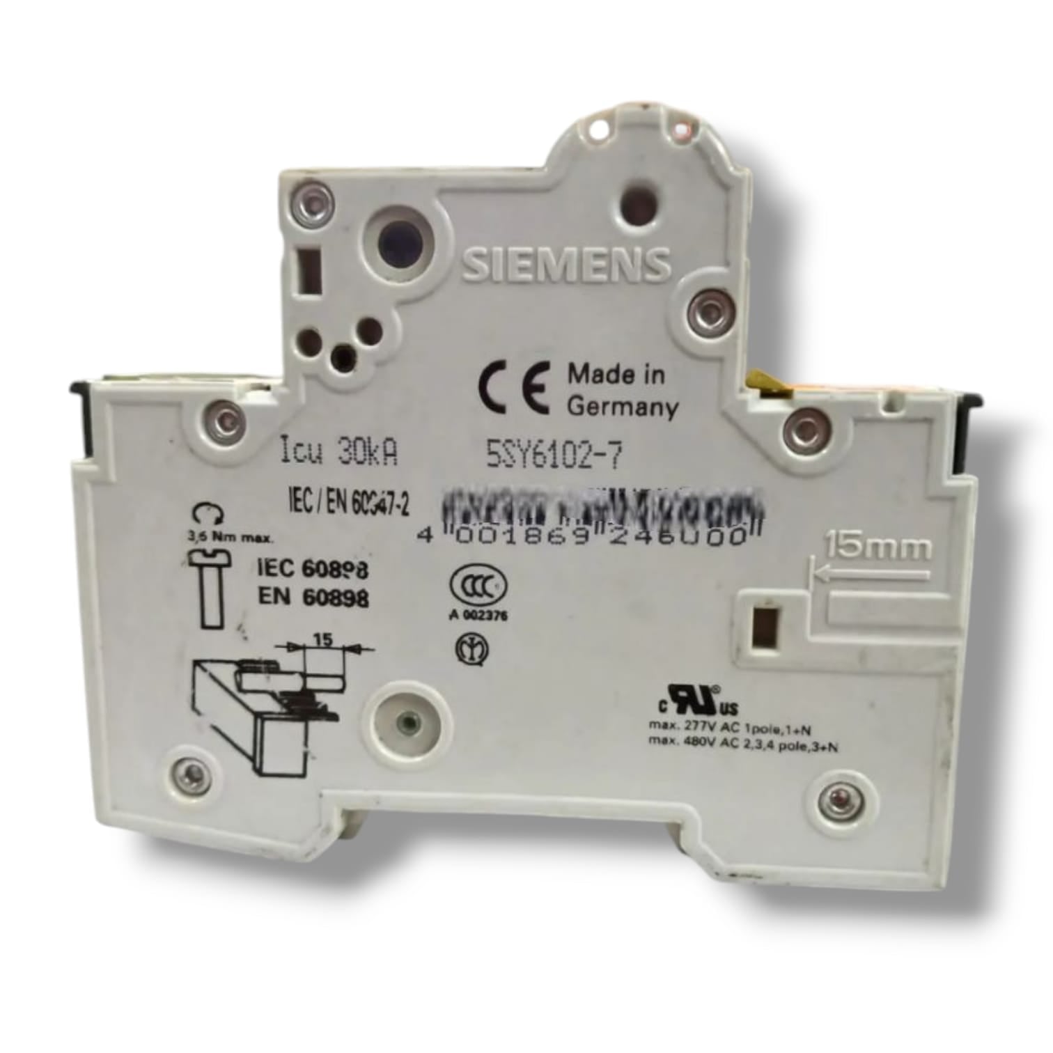 SIEMENS 5SY6102‑7+5ST3010 INTERRUPTOR AUTOMATICO