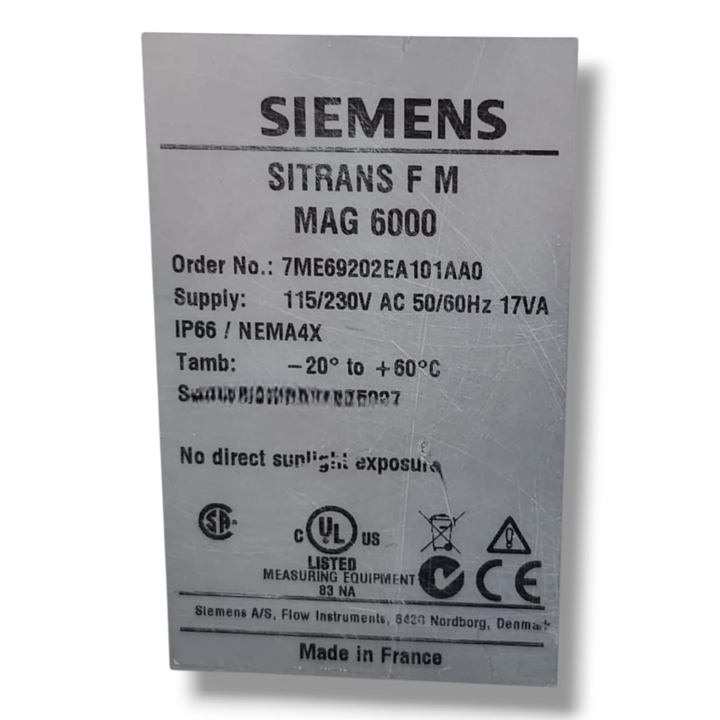 SIEMENS 7ME6920-2EA10-1AA0 CONVERTIDOR DE SEÑAL ELECTROMAGNETICO