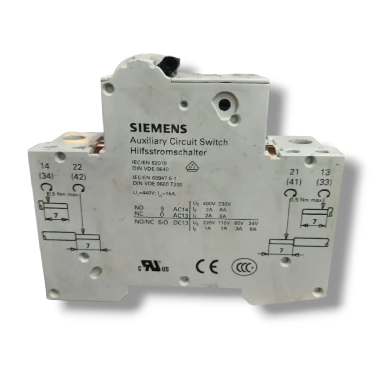 SIEMENS 5SY4104-7 MCB C4 CON 5ST3010 INTERRUPTOR AUXILIAR CON DETALLE