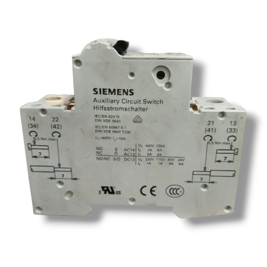 SIEMENS 5SY4104-7 MCB C4 CON 5ST3010 INTERRUPTOR AUXILIAR CON DETALLE