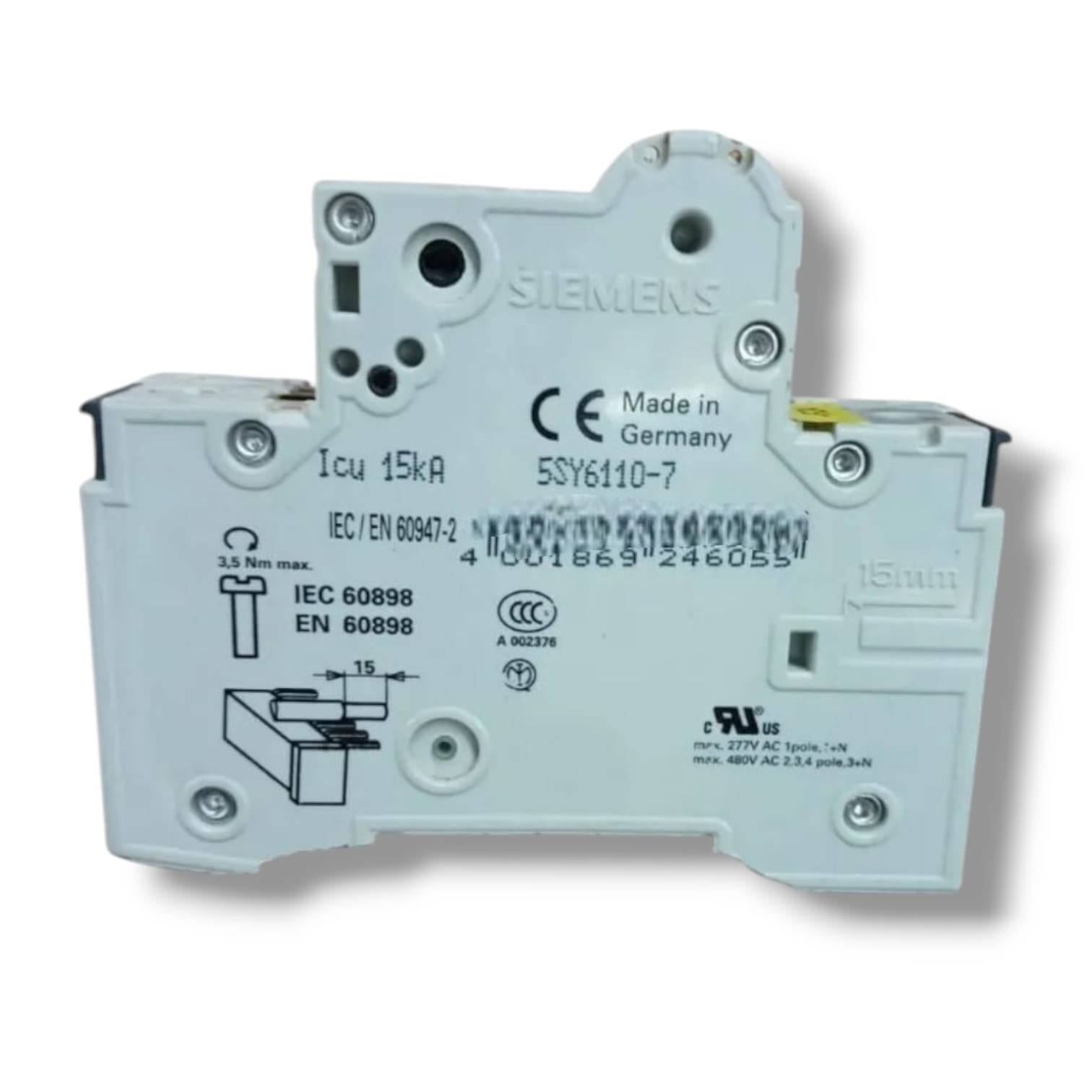 SIEMENS 5SY6110-7 MDB C10 + 5ST3010 INTERRUPTOR AUTOMATICO MODULAR CON DETALLE