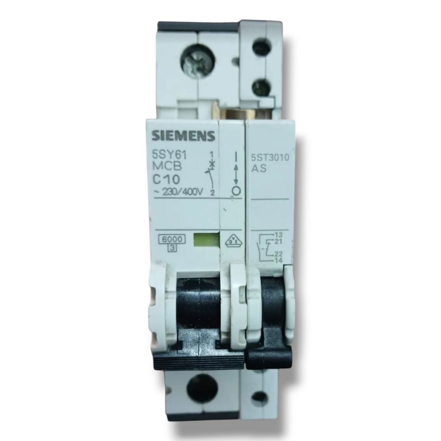 SIEMENS 5SY6110-7 MDB C10 + 5ST3010 INTERRUPTOR AUTOMATICO MODULAR CON DETALLE