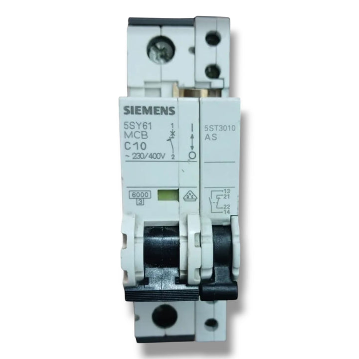 SIEMENS 5SY6110-7 MDB C10 + 5ST3010 INTERRUPTOR AUTOMATICO MODULAR CON DETALLE