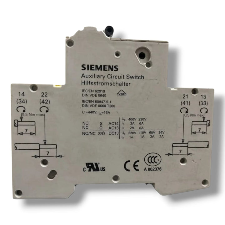 Siemens 5sy6106-7 Mcb C6 Con 5st3010 INTERRUPTOR AUTOMATICO CON DETALLE