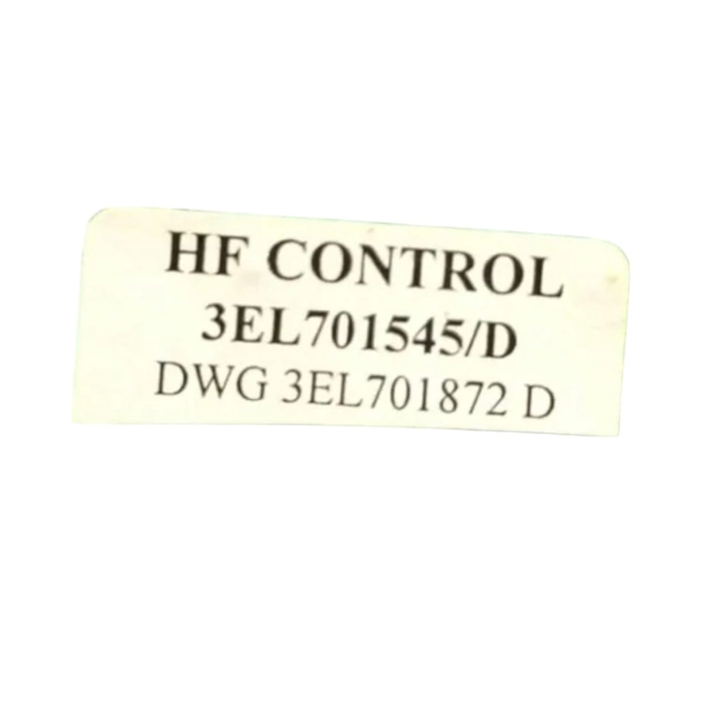 Hfc Control 3el701545/d Dwg 3el701872  D  TARJETA