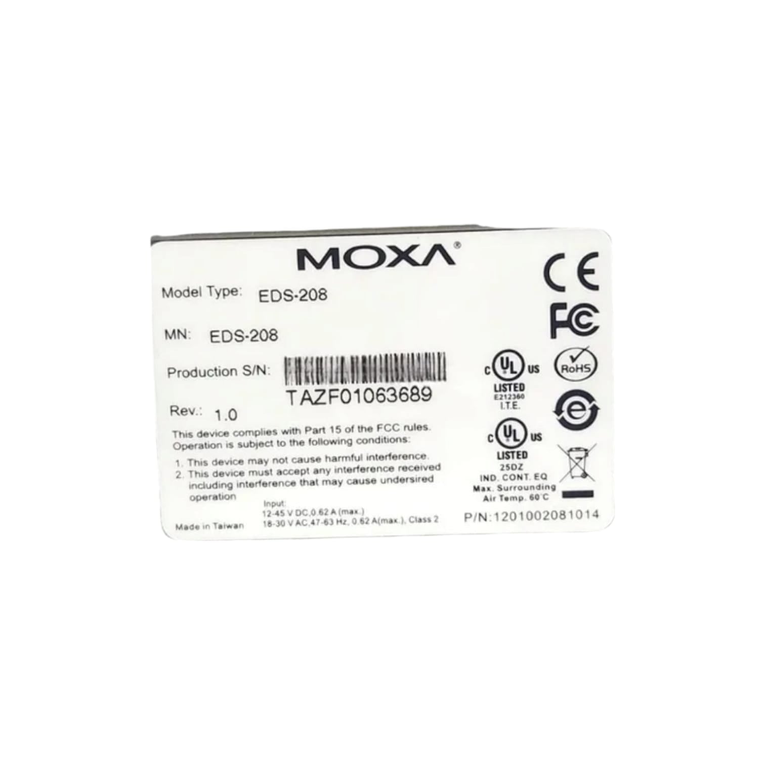 Moxa Eds 208  MÓDULO ETHERNET