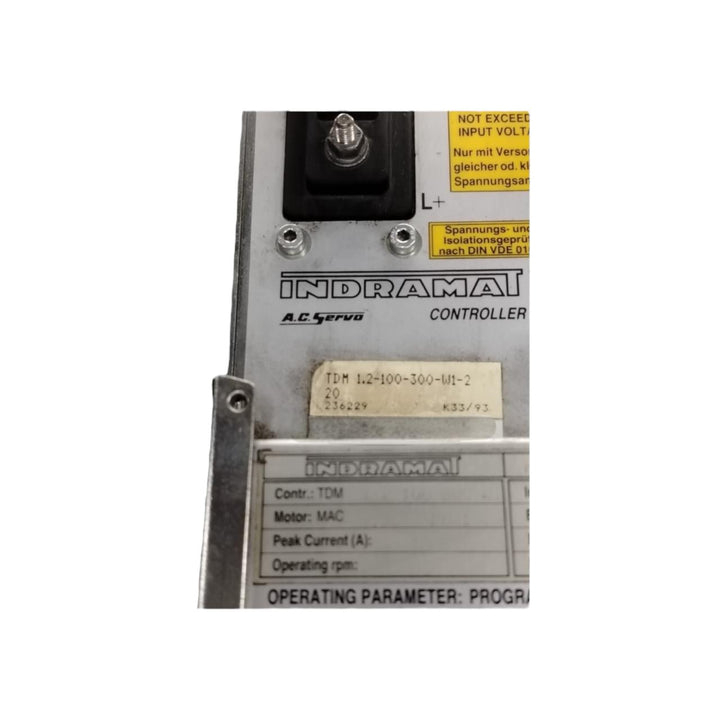 Rexroth Indramat Tdm 1.2-100-300-w1-2 módulo de control