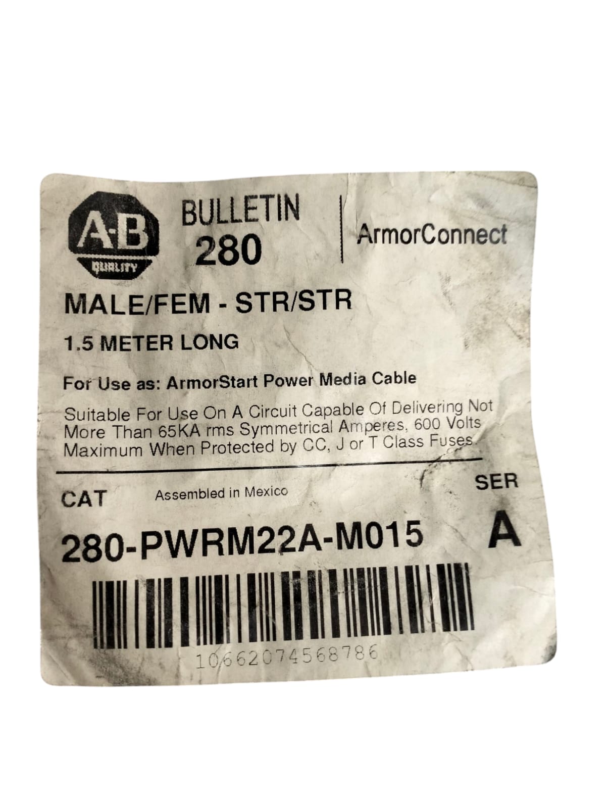 Allen Bradley 280-pwrm22a-m015 Ser. A CABLE