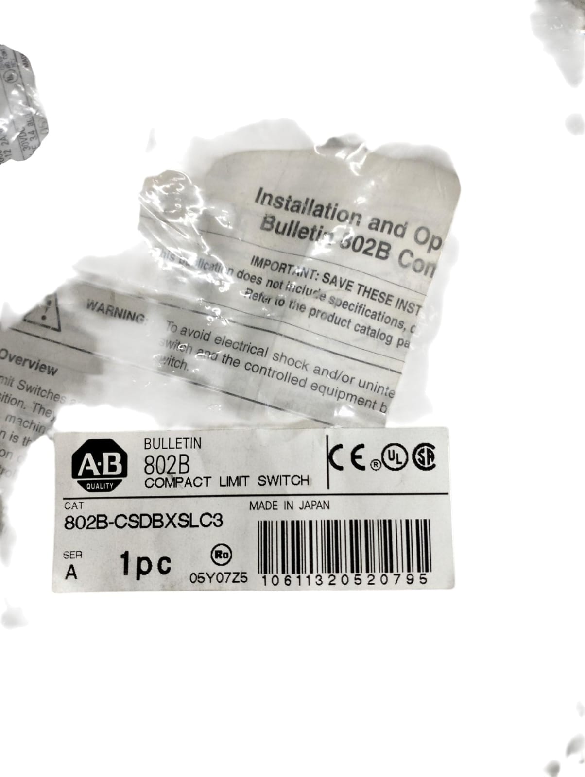 Allen Bradley 802b-csdbxslc3 CABLE