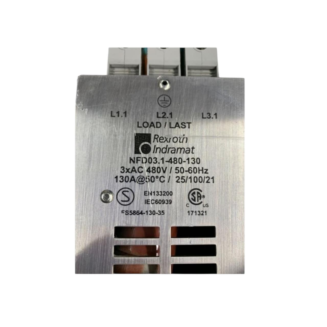 Rexroth Indramat Nfd03 1-480-130 filtro de línea de potencia