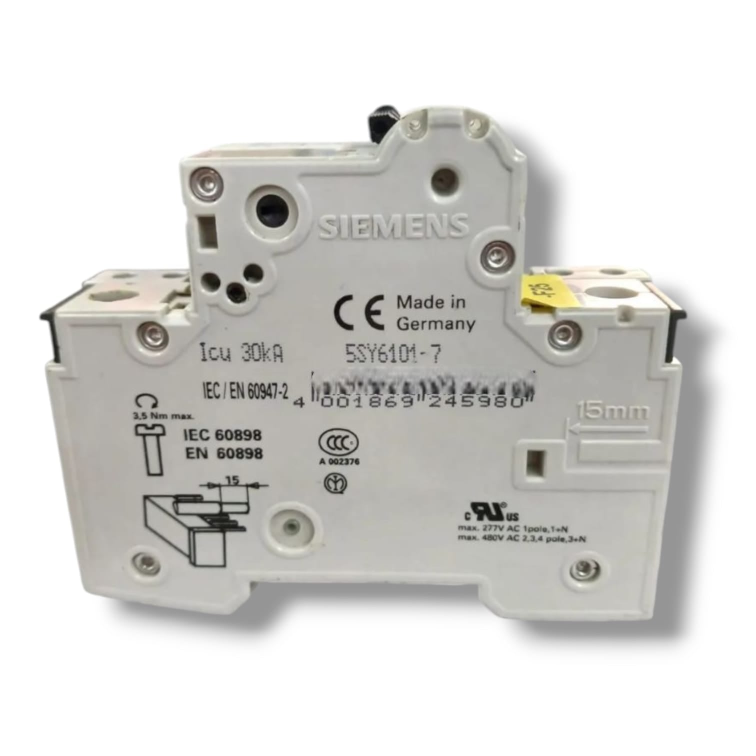 SIEMENS 5SY6101-7 MCB C1 y el 5ST3010 INTERRUPTOR AUTOMATICO
