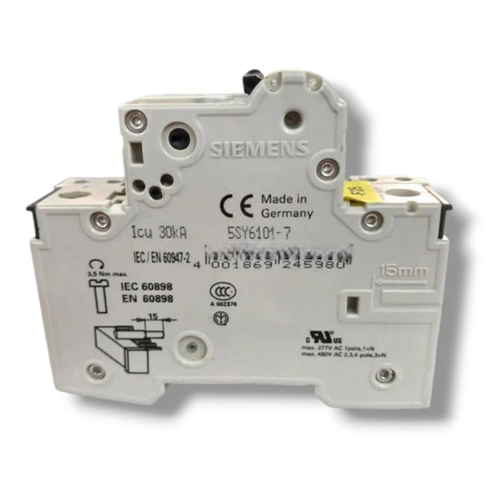 SIEMENS 5SY6101-7 MCB C1 y el 5ST3010 INTERRUPTOR AUTOMATICO