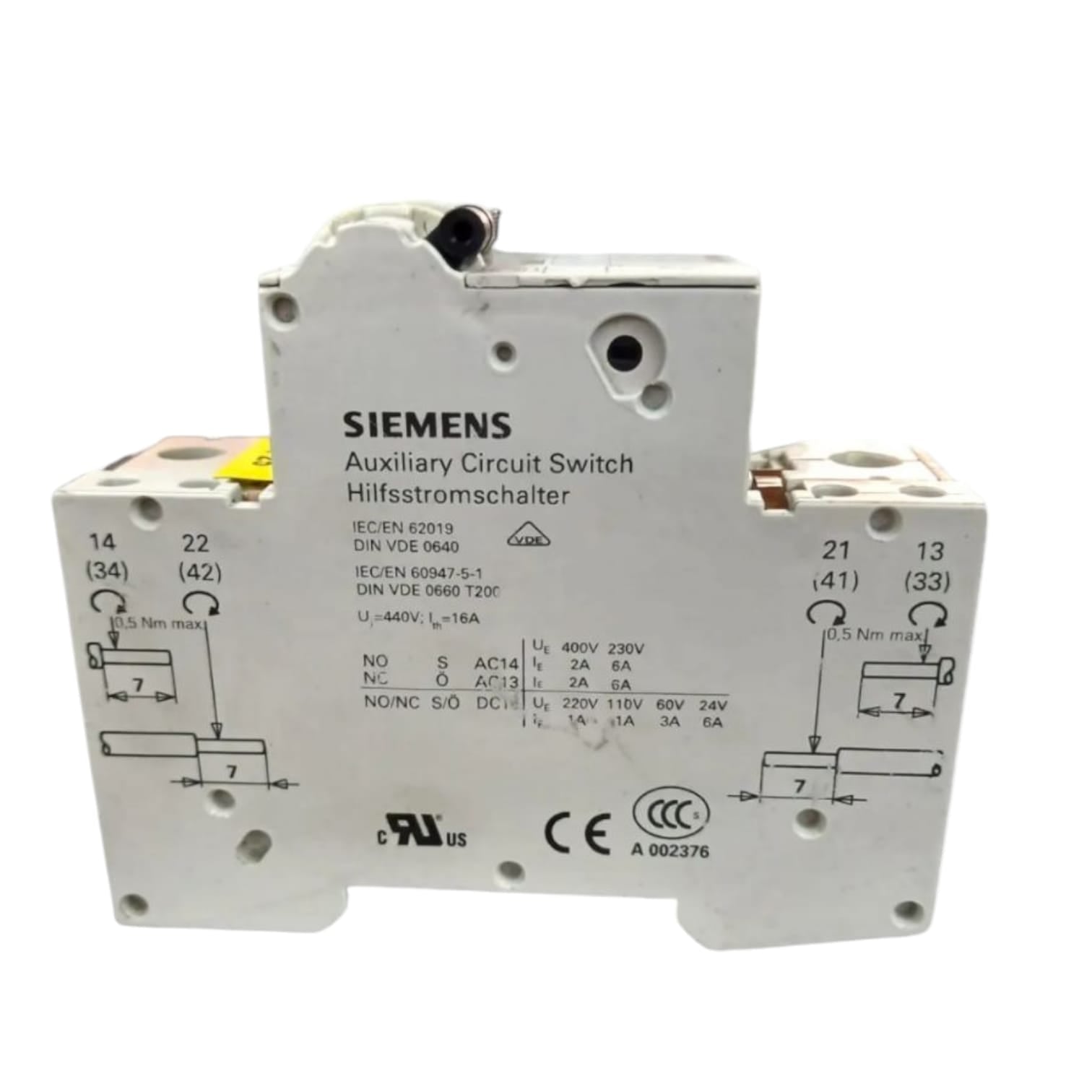 SIEMENS 5SY6101-7 MCB C1 y el 5ST3010 INTERRUPTOR AUTOMATICO