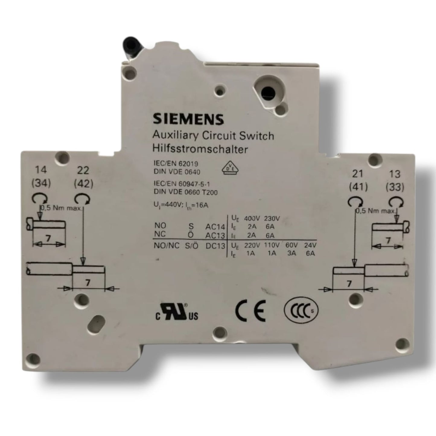 SIEMENS 5SY4106-8 CON ST3010 INTERRUPTOR AUTOMATICO CON DETALLE