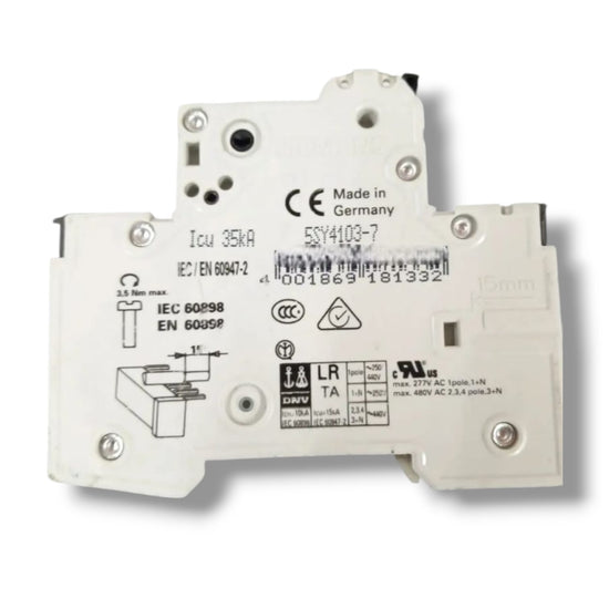 SIEMENS 5SY4103-7 CON 5ST3010 INTERRUPTOR MAGNETICO