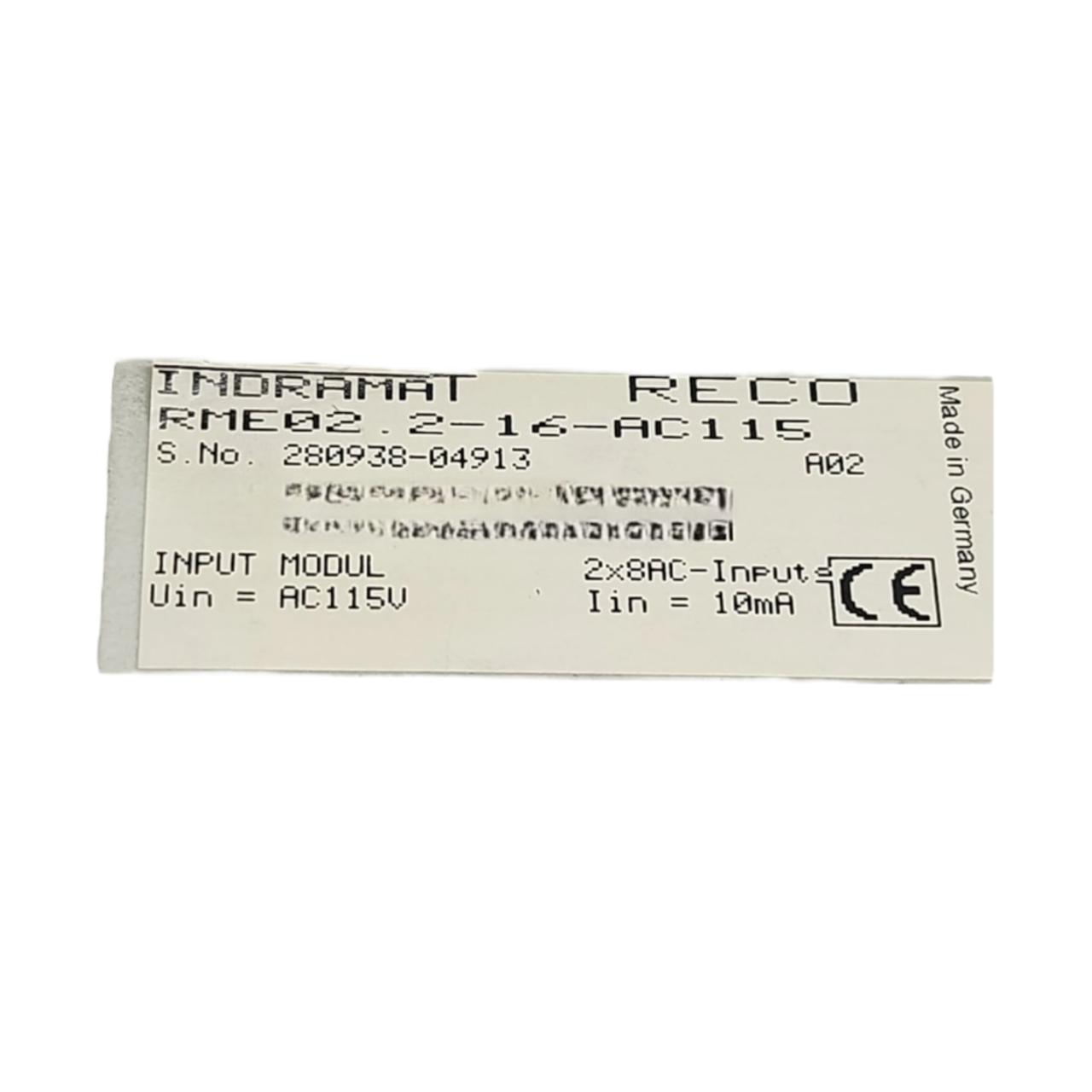 Rexroth Indramat Rme02.2-16-ac115 módulo de salida digital
