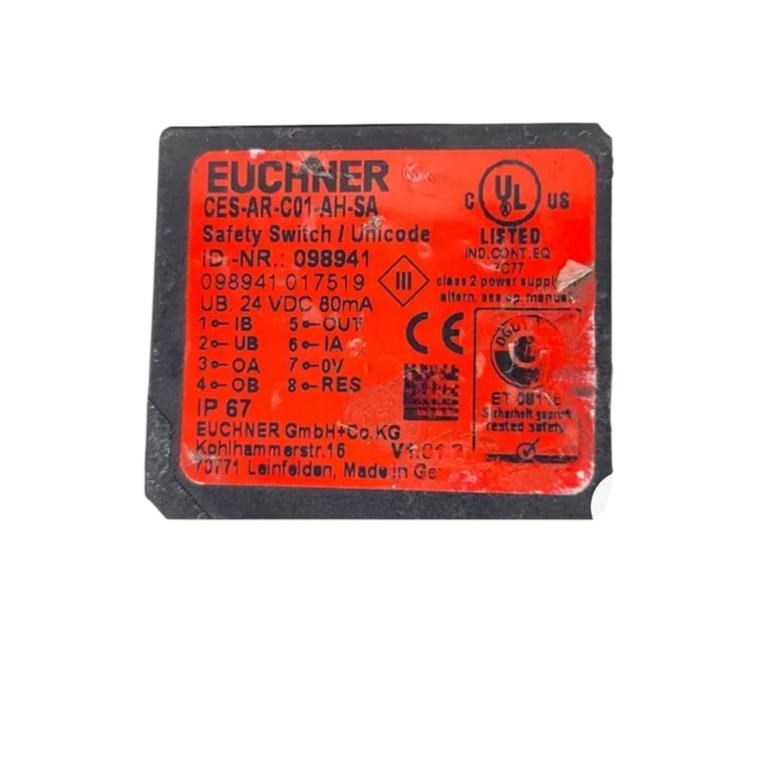 Euchner Ces-ar-c01-ah-sa INTERRUPTOR
