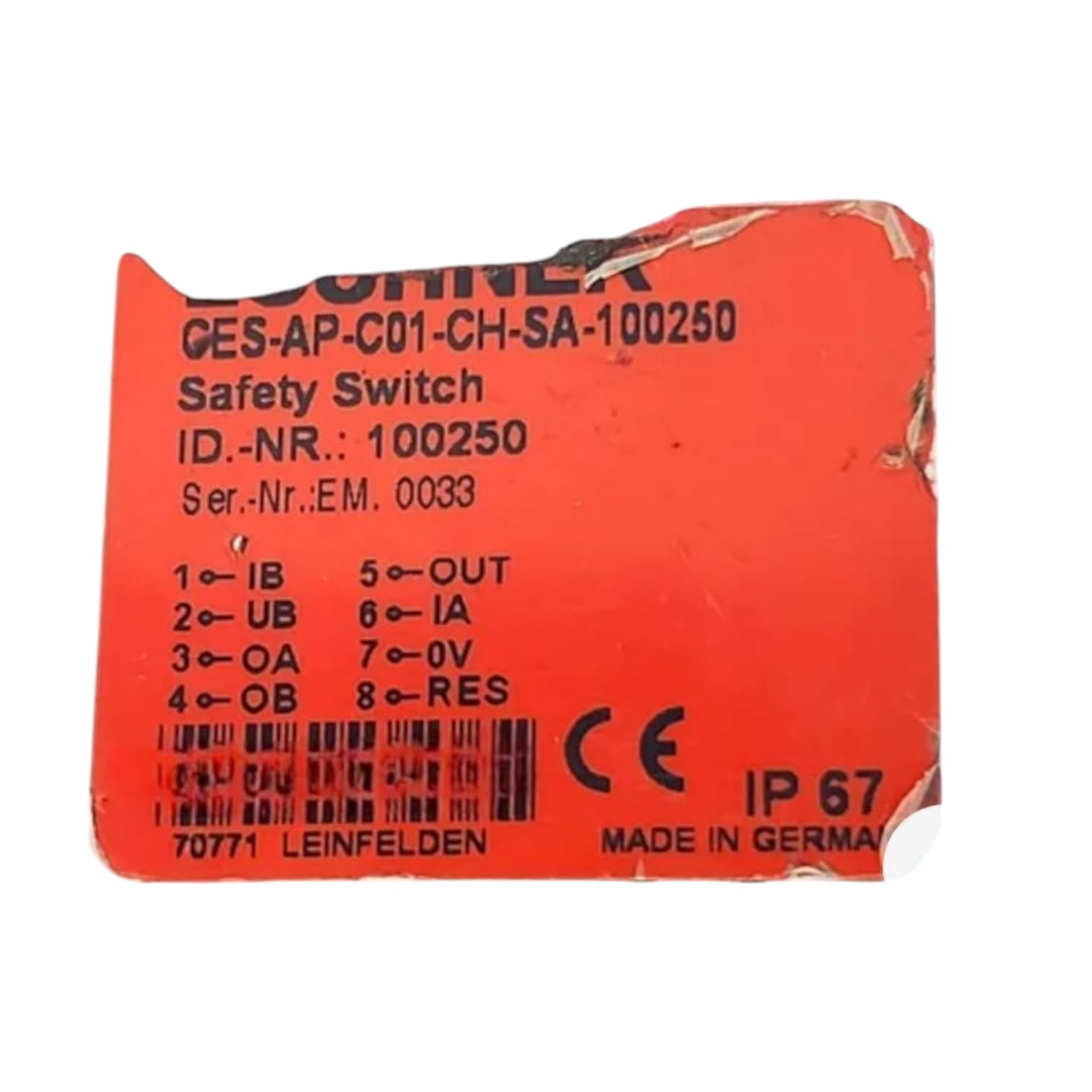 EUCHNER  Ces-ap-c01-ch-sa-100250 INTERRUPTOR