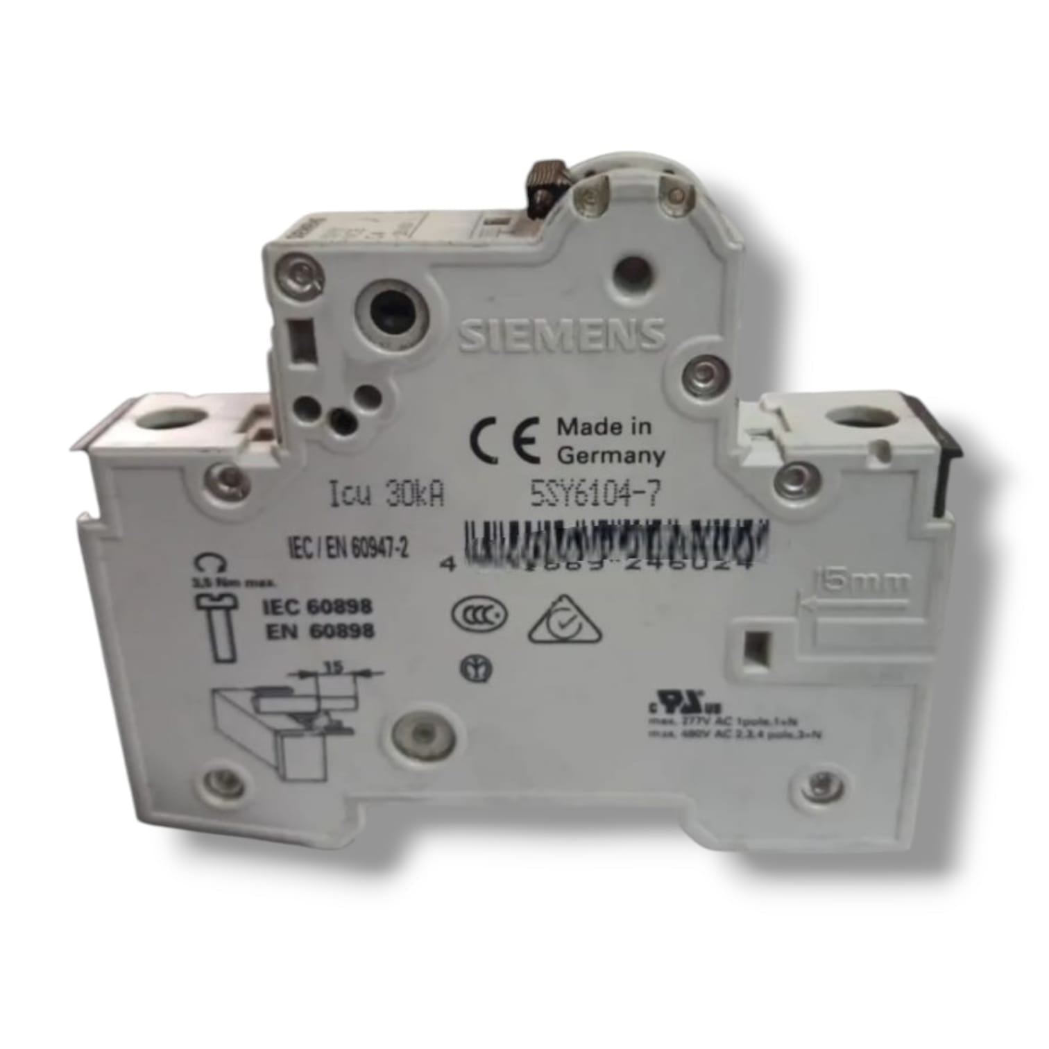 SIEMENS5SY6104-7 MCB C4 INTERRUPTOR TERMOMAGNETICO