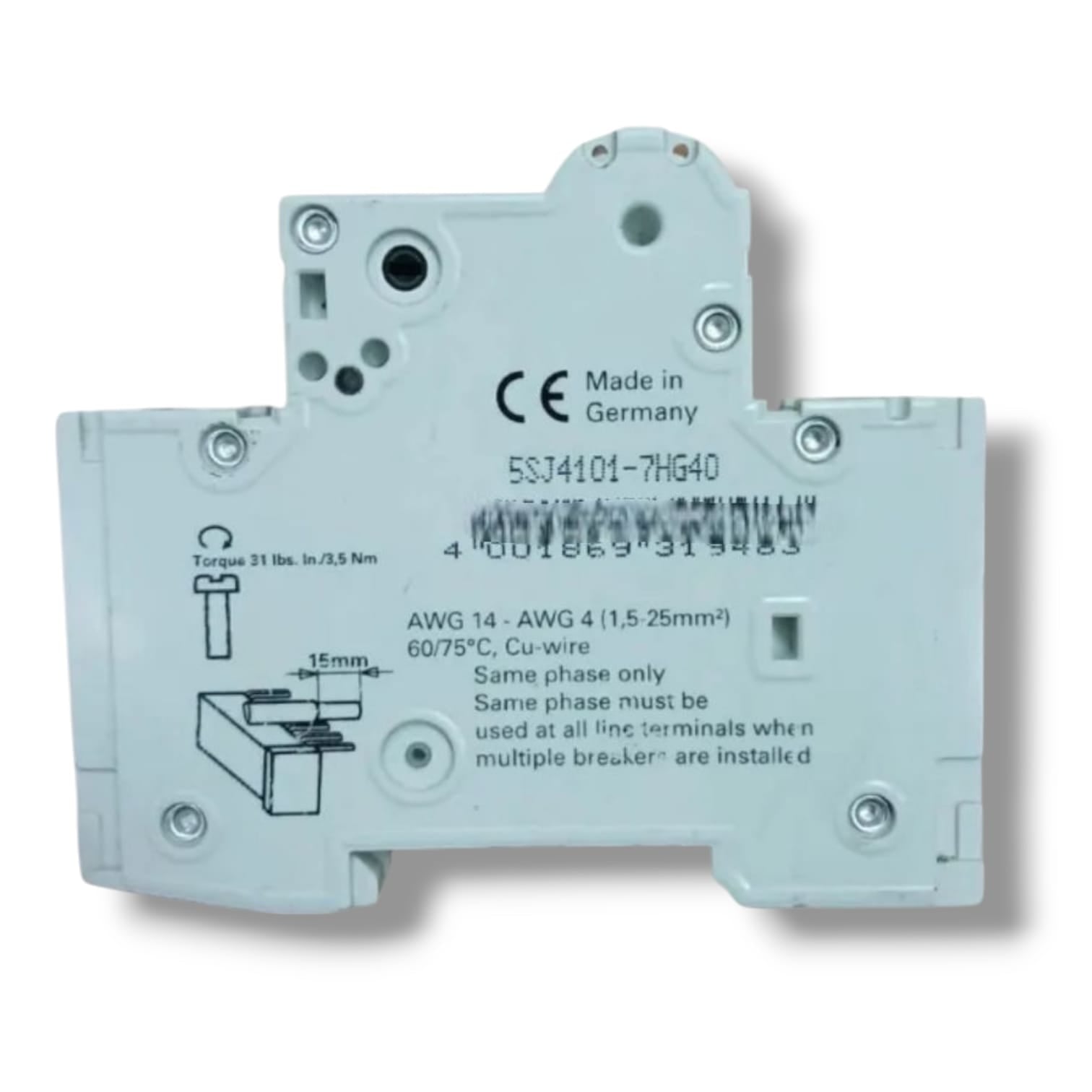 SIEMENS 5SJ4101‑7HG40 INTERRUPTOR AUTOMATICO MINIATURA