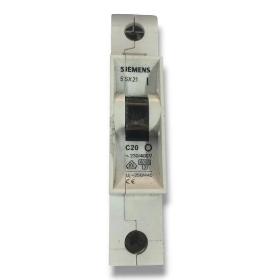 SIEMENES 5SX21 C20 INTERRUPTOR AUTOMATICO CON DETALLE