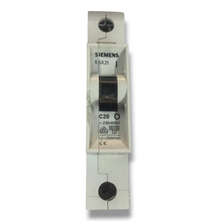 SIEMENES 5SX21 C20 INTERRUPTOR AUTOMATICO CON DETALLE