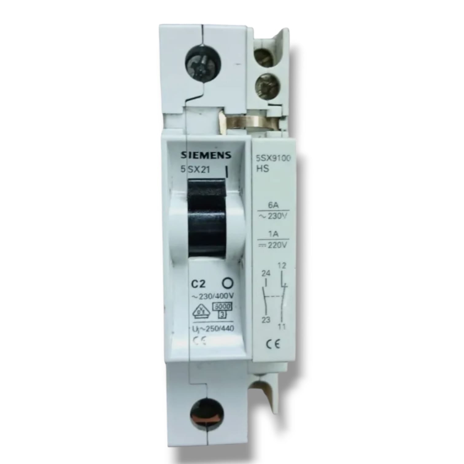 SIEMENS 5SX21 C2 CON 5SX9100 INTERRUPTOR AUTOMATICO CON DETALLE