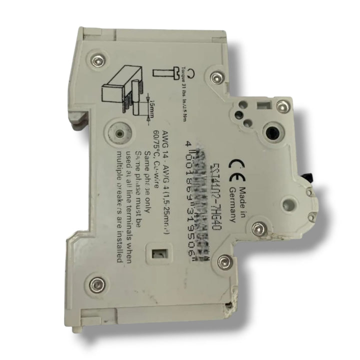 SIEMENS 5SJ4102‑7HG40 MINI INTERRUPTOR AUTOMATICO CON DETALLE