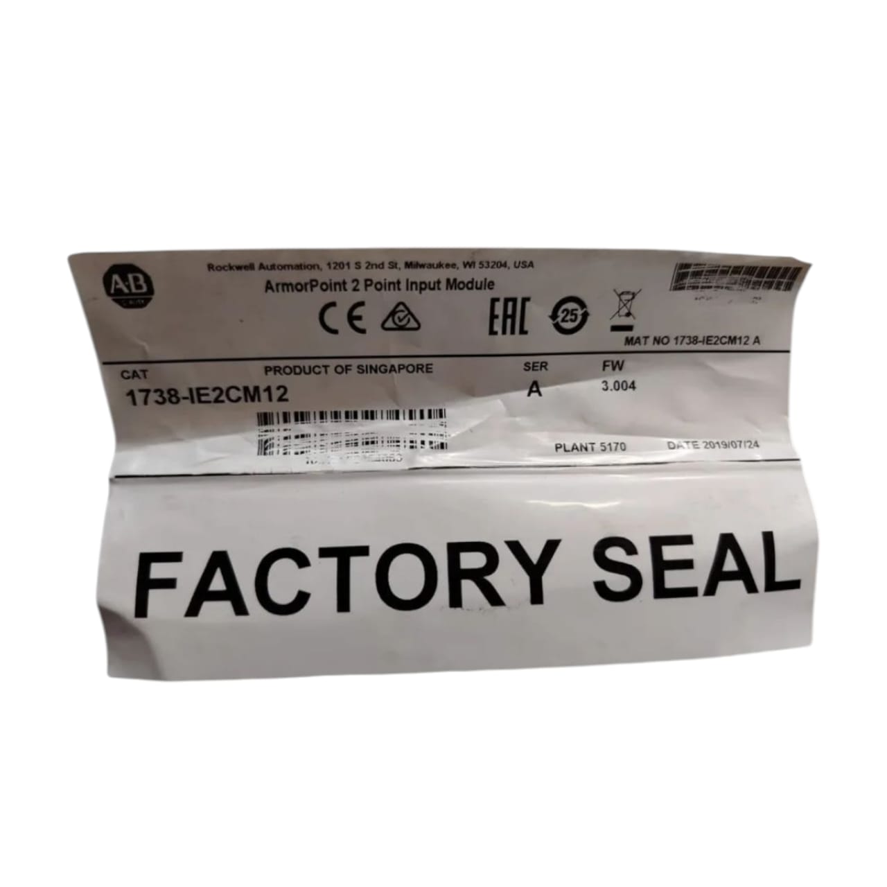 Allen Bradley 1738-ie2cm12 Ser A MÓDULO