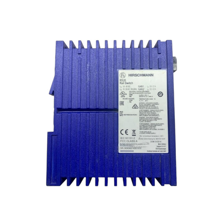 Hirschmann Rs20 Rs20-0800t1t1sdaehh09.0.04 switch Ethernet industrial