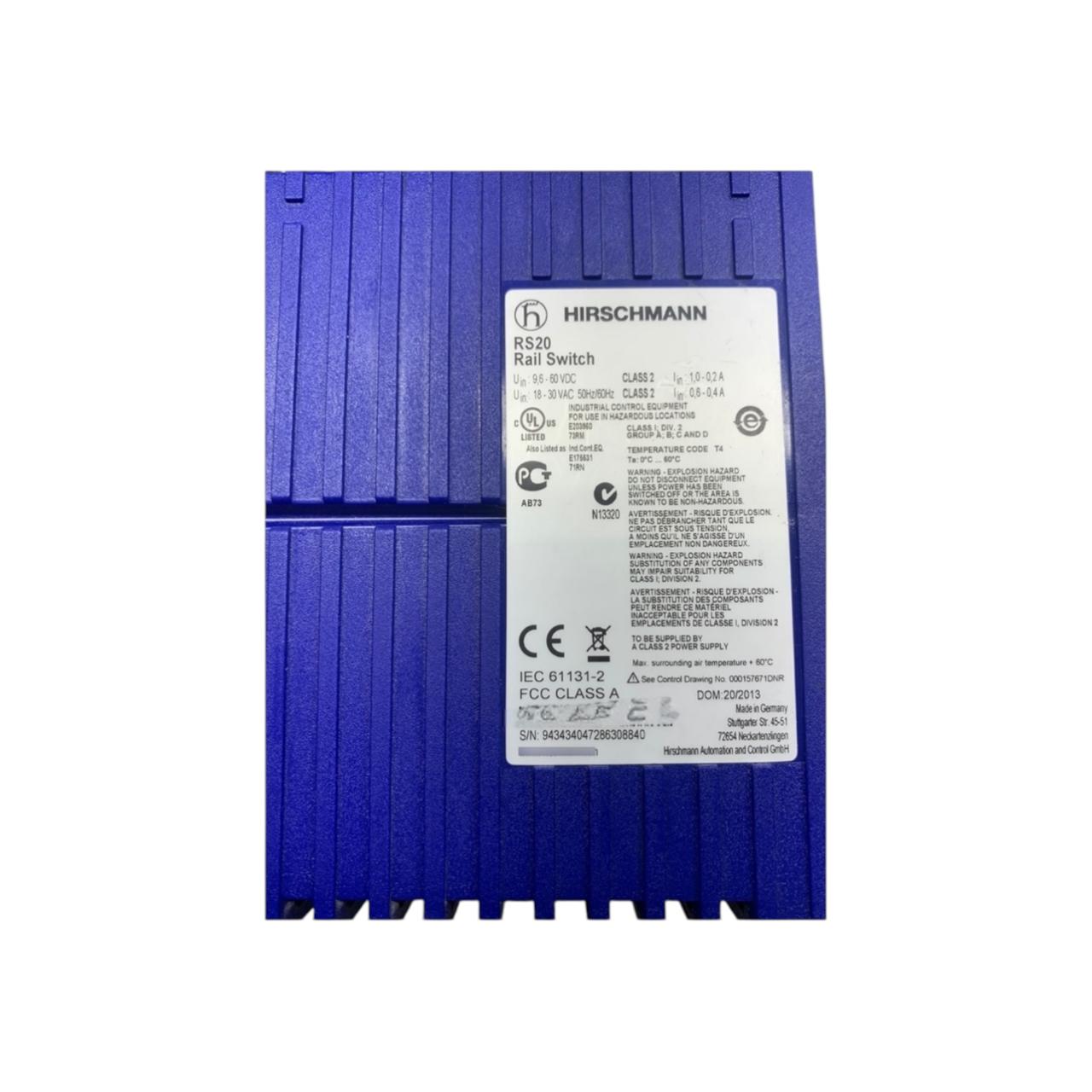 Hirschmann Rs20 Rs20-1600t1t1sdauhh switch Ethernet industrial