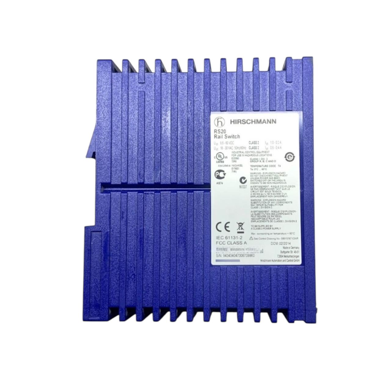 Hirschmann Rs20 Rs20-1600t1t1sdauhh Sin Conector switch Ethernet industrial