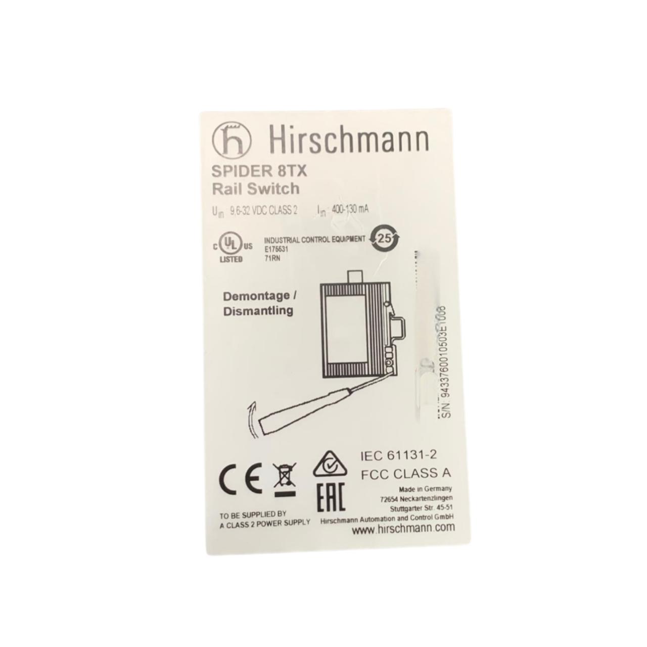 Hirschmann Spider 8tx switch Ethernet