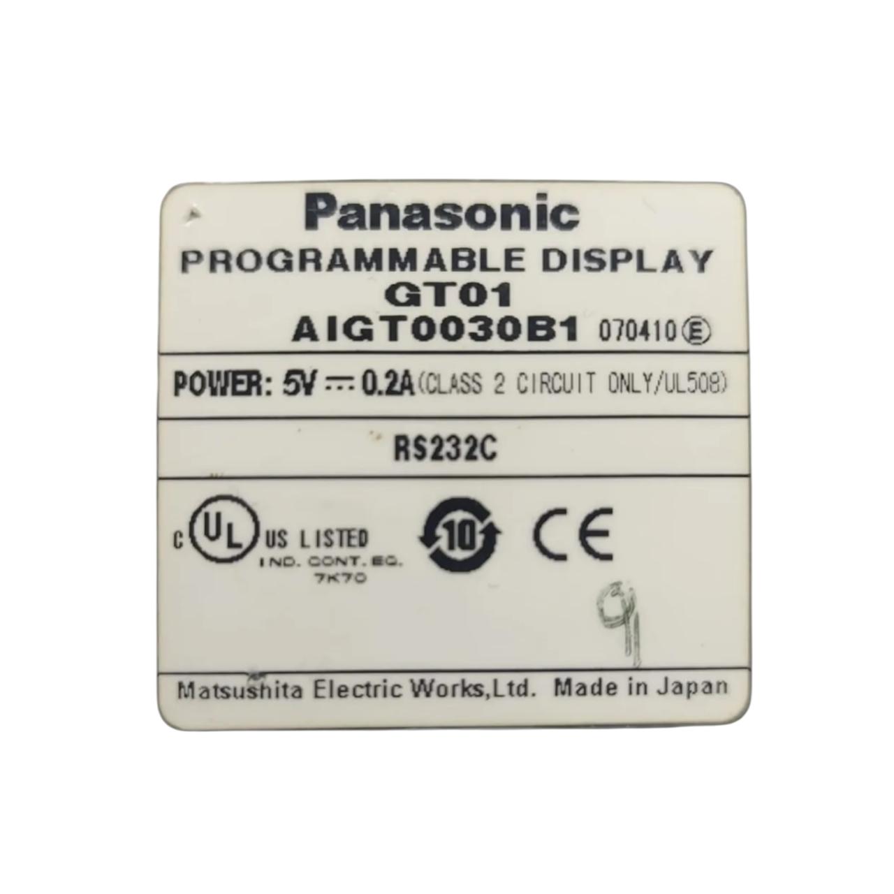 Panasonic Aigt0030b1 Sin Conector pequeña HMI programable