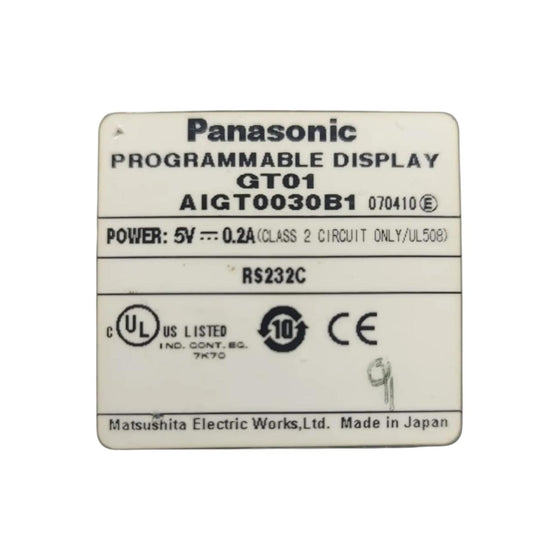 Panasonic Aigt0030b1 Sin Conector pequeña HMI programable