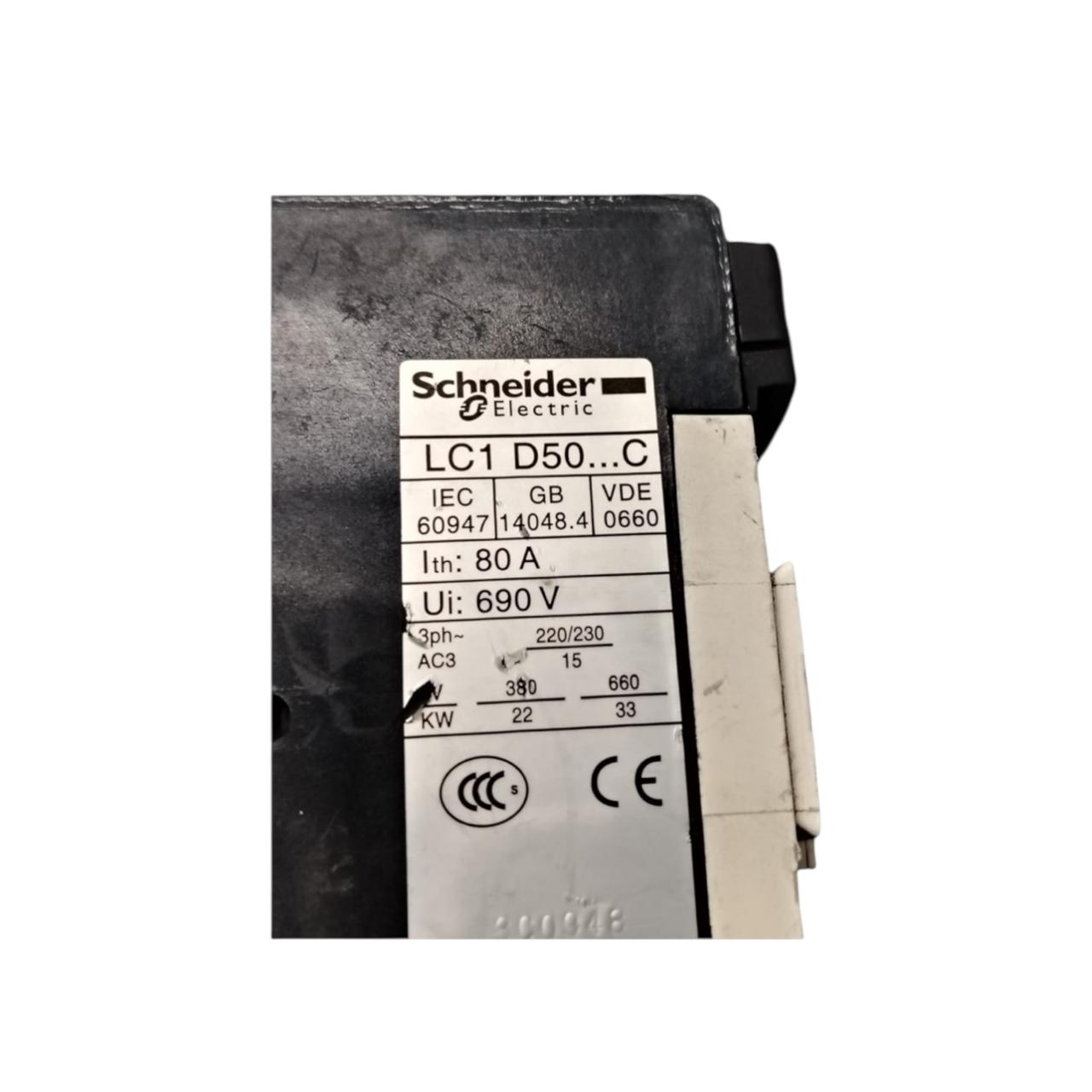 Schneider Electric Lc1d50 C contactor Con Detalle